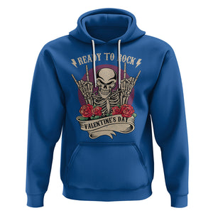 Skeleton Ready To Rock Valentine's Day Hoodie TS09 Royal Blue Printyourwear