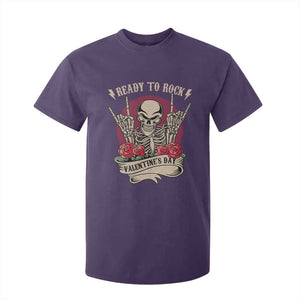 Funny Skeleton Ready To Rock Valentine's Day T Shirt For Kid TS09 Purple Print Your Wear