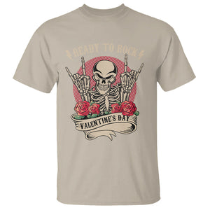 Skeleton Ready To Rock Valentine's Day T Shirt TS09 Sand Printyourwear