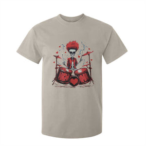 Valentine's Day T Shirt For Kid Cool Skeleton Drummer Rock Lover TS09 Sand Print Your Wear