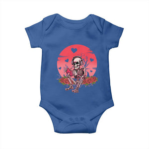 Anti Valentine's Day Baby Onesie Skeleton Gamer Video Game TS09 Royal Blue Print Your Wear