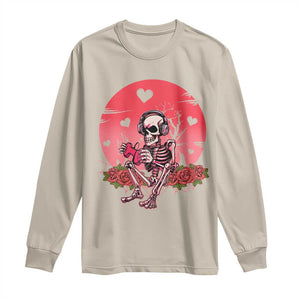 Anti Valentine's Day Long Sleeve Shirt Skeleton Gamer Video Game TS09 Sand Print Your Wear