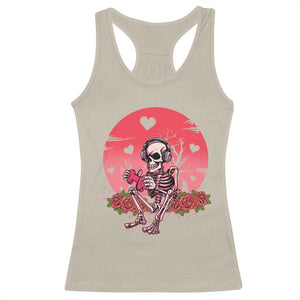 Anti Valentine's Day Racerback Tank Top Skeleton Gamer Video Game TS09 Sand Print Your Wear