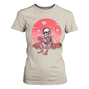 Anti Valentine's Day T Shirt For Women Skeleton Gamer Video Game TS09 Sand Print Your Wear