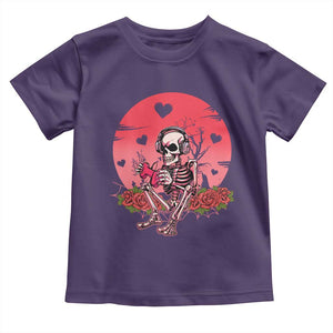 Anti Valentine's Day Toddler T Shirt Skeleton Gamer Video Game TS09 Purple Print Your Wear