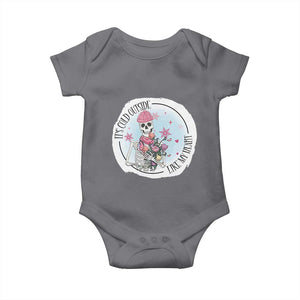 Anti Valentine Baby Onesie It's Cold Outside Like My Heart Skeleton Single Day TS09 Charcoal Print Your Wear