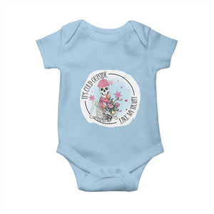 Anti Valentine Baby Onesie It's Cold Outside Like My Heart Skeleton Single Day TS09 Light Blue Print Your Wear