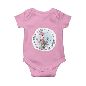 Anti Valentine Baby Onesie It's Cold Outside Like My Heart Skeleton Single Day TS09 Light Pink Print Your Wear