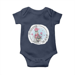 Anti Valentine Baby Onesie It's Cold Outside Like My Heart Skeleton Single Day TS09 Navy Print Your Wear