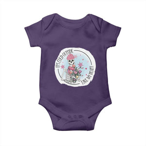 Anti Valentine Baby Onesie It's Cold Outside Like My Heart Skeleton Single Day TS09 Purple Print Your Wear