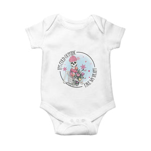 Anti Valentine Baby Onesie It's Cold Outside Like My Heart Skeleton Single Day TS09 White Print Your Wear