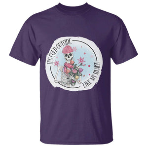 Anti Valentine T Shirt It's Cold Outside Like My Heart Skeleton Single Day TS09 Purple Print Your Wear