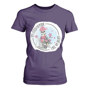 Anti Valentine T Shirt For Women It's Cold Outside Like My Heart Skeleton Single Day TS09 Purple Print Your Wear