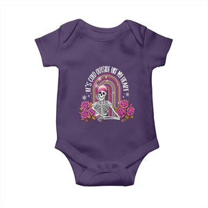 Anti Valentine's Day Baby Onesie It's Cold Outside Like My Heart Skeleton TS09 Purple Print Your Wear