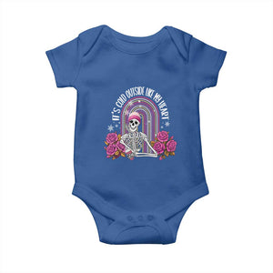 Anti Valentine's Day Baby Onesie It's Cold Outside Like My Heart Skeleton TS09 Royal Blue Print Your Wear