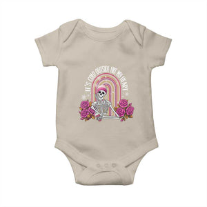 Anti Valentine's Day Baby Onesie It's Cold Outside Like My Heart Skeleton TS09 Sand Print Your Wear