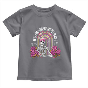 Anti Valentine's Day Toddler T Shirt It's Cold Outside Like My Heart Skeleton TS09 Charcoal Print Your Wear