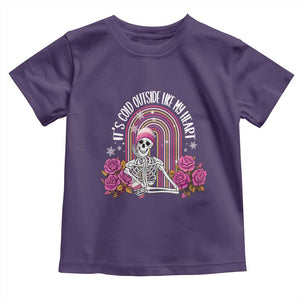 Anti Valentine's Day Toddler T Shirt It's Cold Outside Like My Heart Skeleton TS09 Purple Print Your Wear