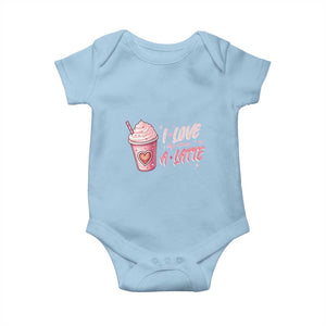 Valentine's Day Baby Onesie I Love My Class A Latte Teacher Coffee Lover TS09 Light Blue Print Your Wear