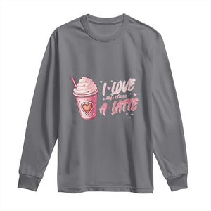 Valentine's Day Long Sleeve Shirt I Love My Class A Latte Teacher Coffee Lover TS09 Charcoal Print Your Wear