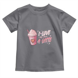 Valentine's Day Toddler T Shirt I Love My Class A Latte Teacher Coffee Lover TS09 Charcoal Print Your Wear