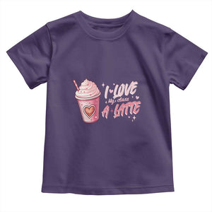 Valentine's Day Toddler T Shirt I Love My Class A Latte Teacher Coffee Lover TS09 Purple Print Your Wear