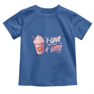 Valentine's Day Toddler T Shirt I Love My Class A Latte Teacher Coffee Lover TS09 Royal Blue Print Your Wear