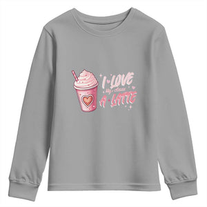 Valentine's Day Youth Sweatshirt I Love My Class A Latte Teacher Coffee Lover TS09 Sport Gray Print Your Wear