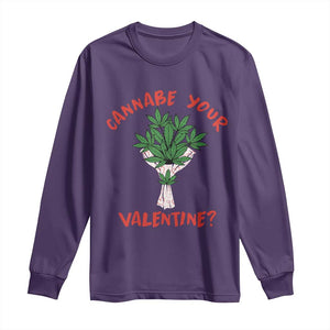 Cannabe Your Valentine 420 Cannabis Bouquet Marijuana Weed Flower Long Sleeve Shirt TS09 Purple Print Your Wear