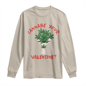 Cannabe Your Valentine 420 Cannabis Bouquet Marijuana Weed Flower Long Sleeve Shirt TS09 Sand Print Your Wear