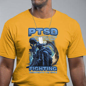 PTSD T Shirt You Never Know What We Are Fighting Underneath The Smile Veteran TS09 Gold Printyourwear