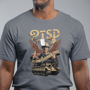 PTSD Awareness T Shirt Not All Wounds Are Visible Veteran Mental Health TS09 Charcoal Printyourwear