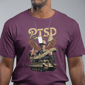 PTSD Awareness T Shirt Not All Wounds Are Visible Veteran Mental Health TS09 Maroon Printyourwear