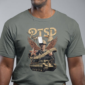 PTSD Awareness T Shirt Not All Wounds Are Visible Veteran Mental Health TS09 Military Green Printyourwear