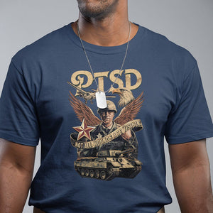 PTSD Awareness T Shirt Not All Wounds Are Visible Veteran Mental Health TS09 Navy Printyourwear