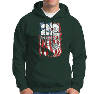 PTSD Hoodie 22 Veterans A Day Veteran Suicide Awareness TS09 Dark Forest Green Printyourwear