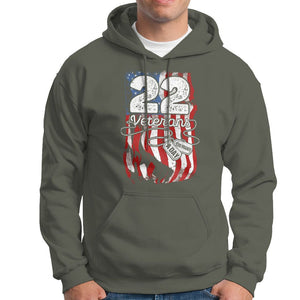 PTSD Hoodie 22 Veterans A Day Veteran Suicide Awareness TS09 Military Green Printyourwear