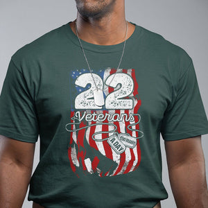 PTSD T Shirt 22 Veterans A Day Veteran Suicide Awareness TS09 Dark Forest Green Printyourwear