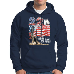 Veteran Suicide Awareness Hoodie 22 Veterans A Day Too Many PTSD TS09 Navy Printyourwear