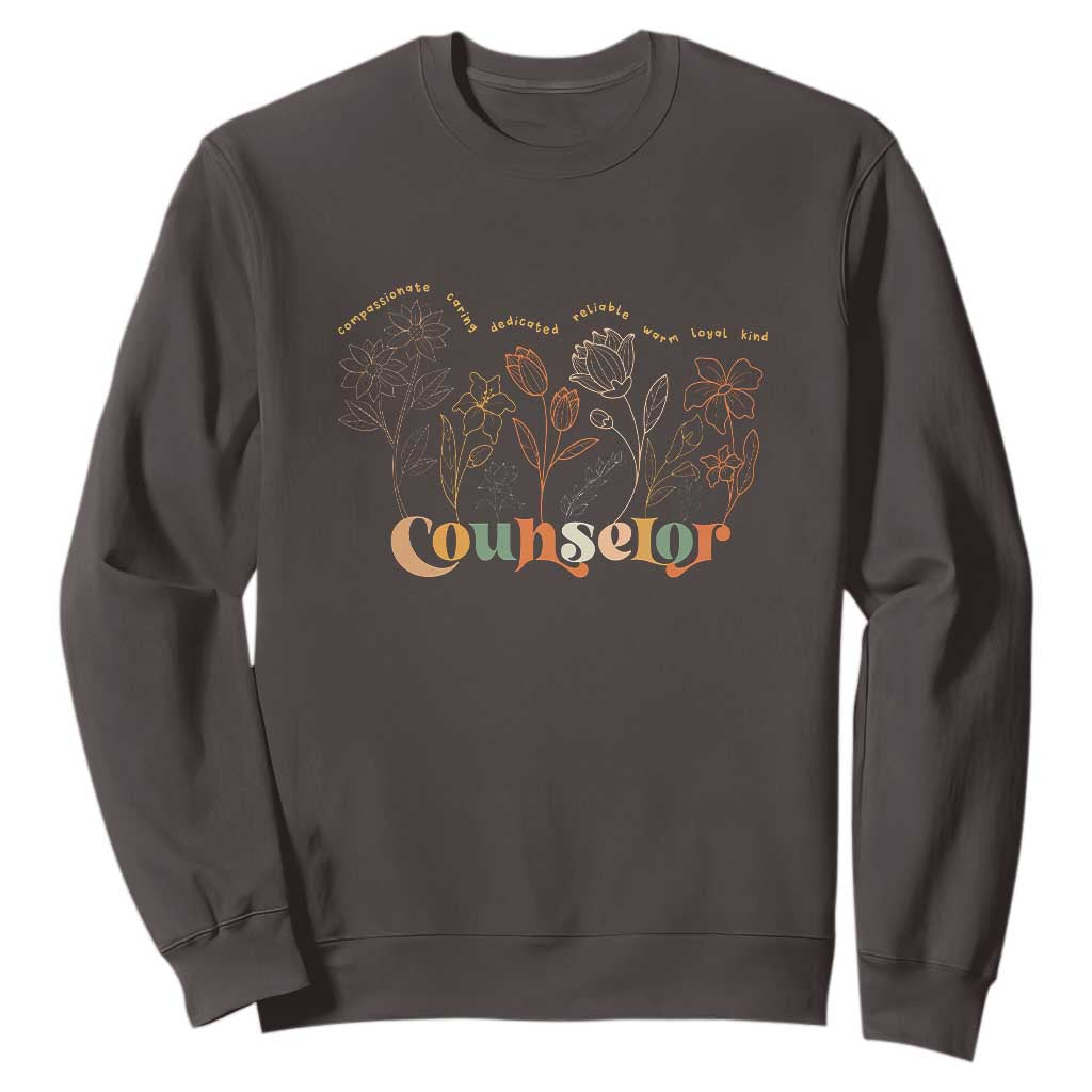 Mental Health School Psychologist Counselor Sweatshirt TS09 Dark Chocolate Print Your Wear