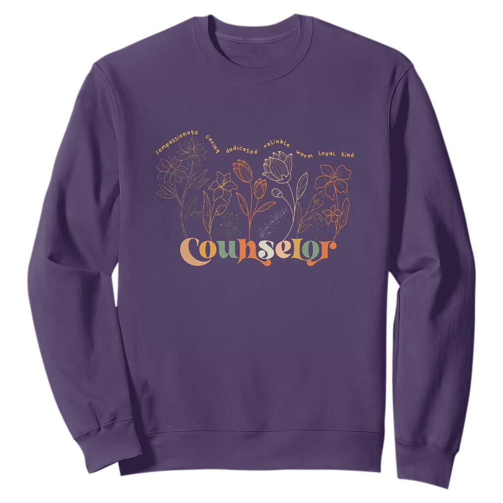 Mental Health School Psychologist Counselor Sweatshirt TS09 Purple Print Your Wear