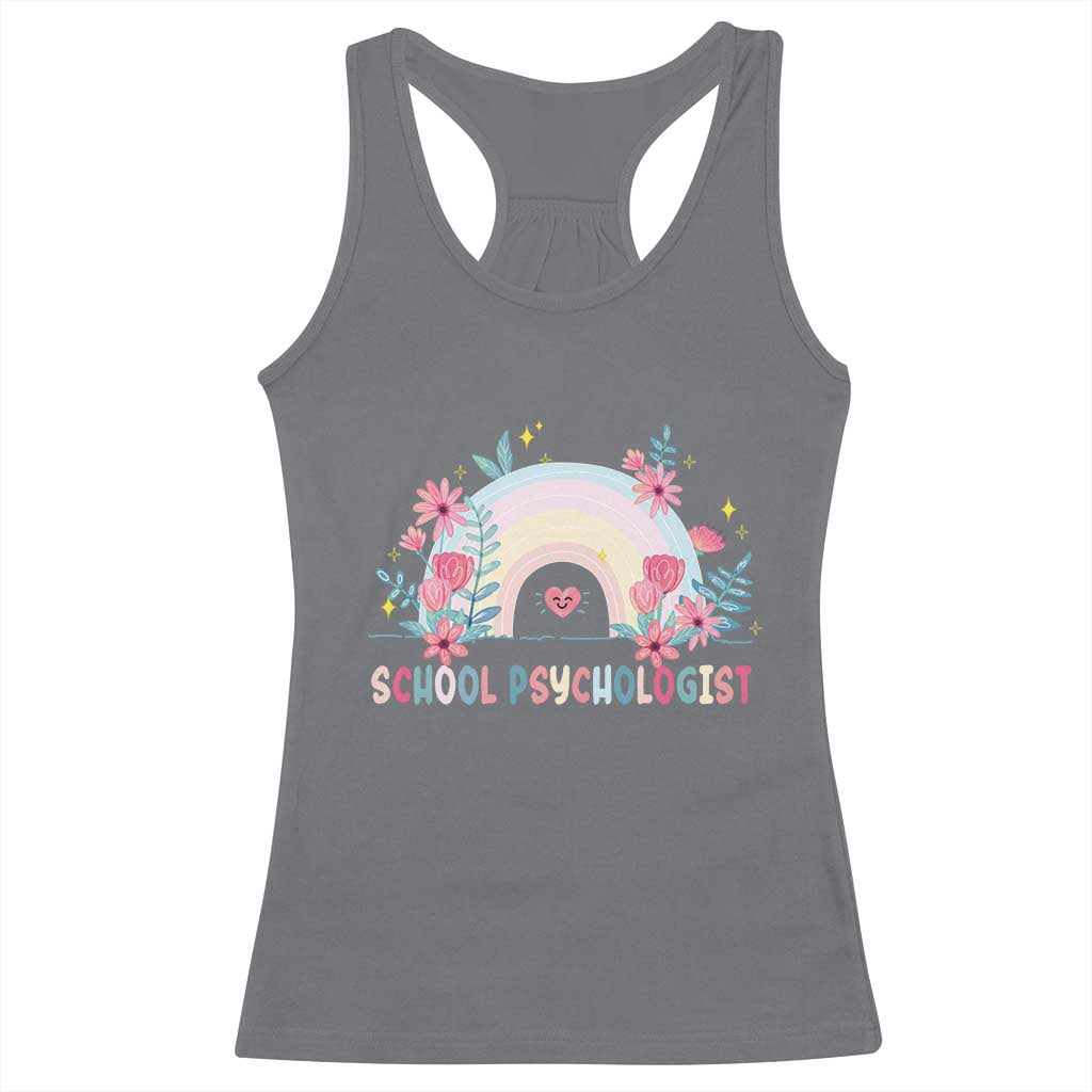 Mental Health School Psychologist Racerback Tank Top TS09 Charcoal Print Your Wear