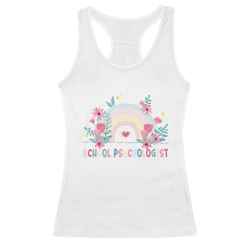 Mental Health School Psychologist Racerback Tank Top TS09 White Print Your Wear