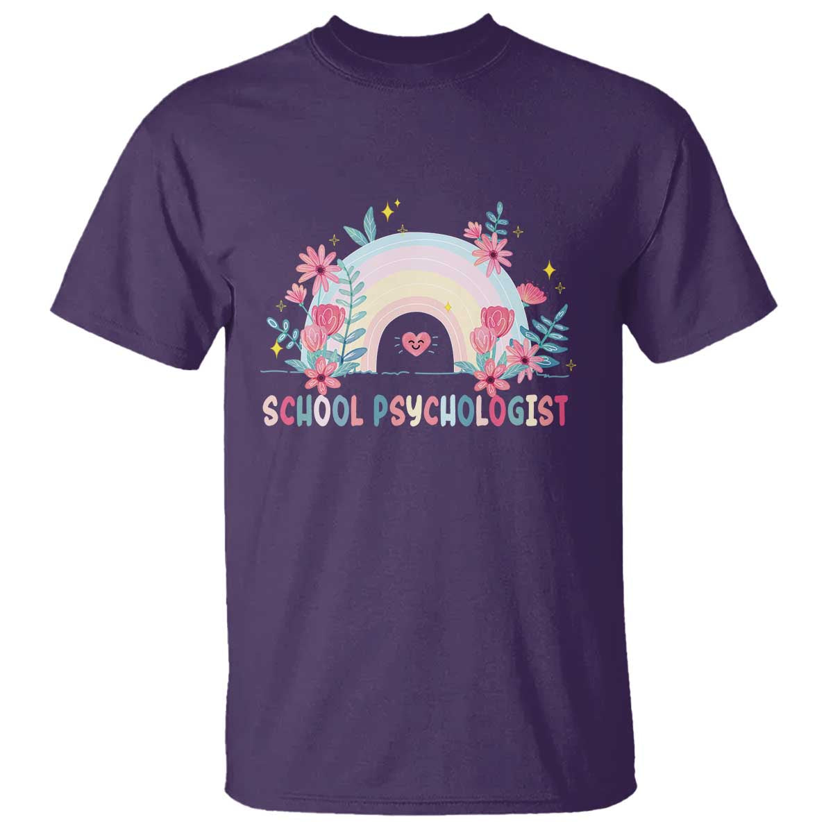 Mental Health School Psychologist T Shirt TS09 Purple Print Your Wear