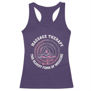 Massage Therapy Racerback Tank Top The Oldest Form of Healing Wellness Therapist TS09 Purple Print Your Wear