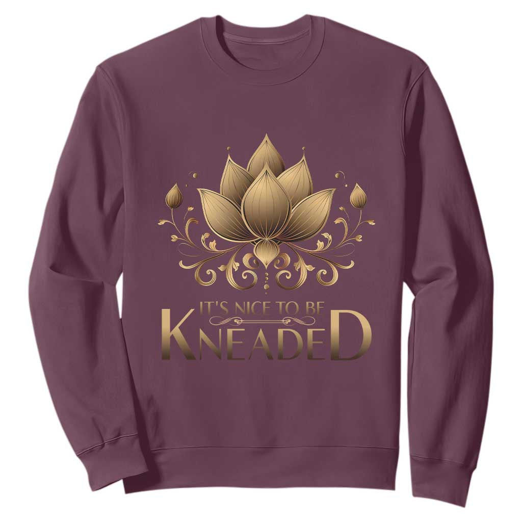 Massage Therapy Sweatshirt Nice to be Kneaded TS09 Maroon Print Your Wear