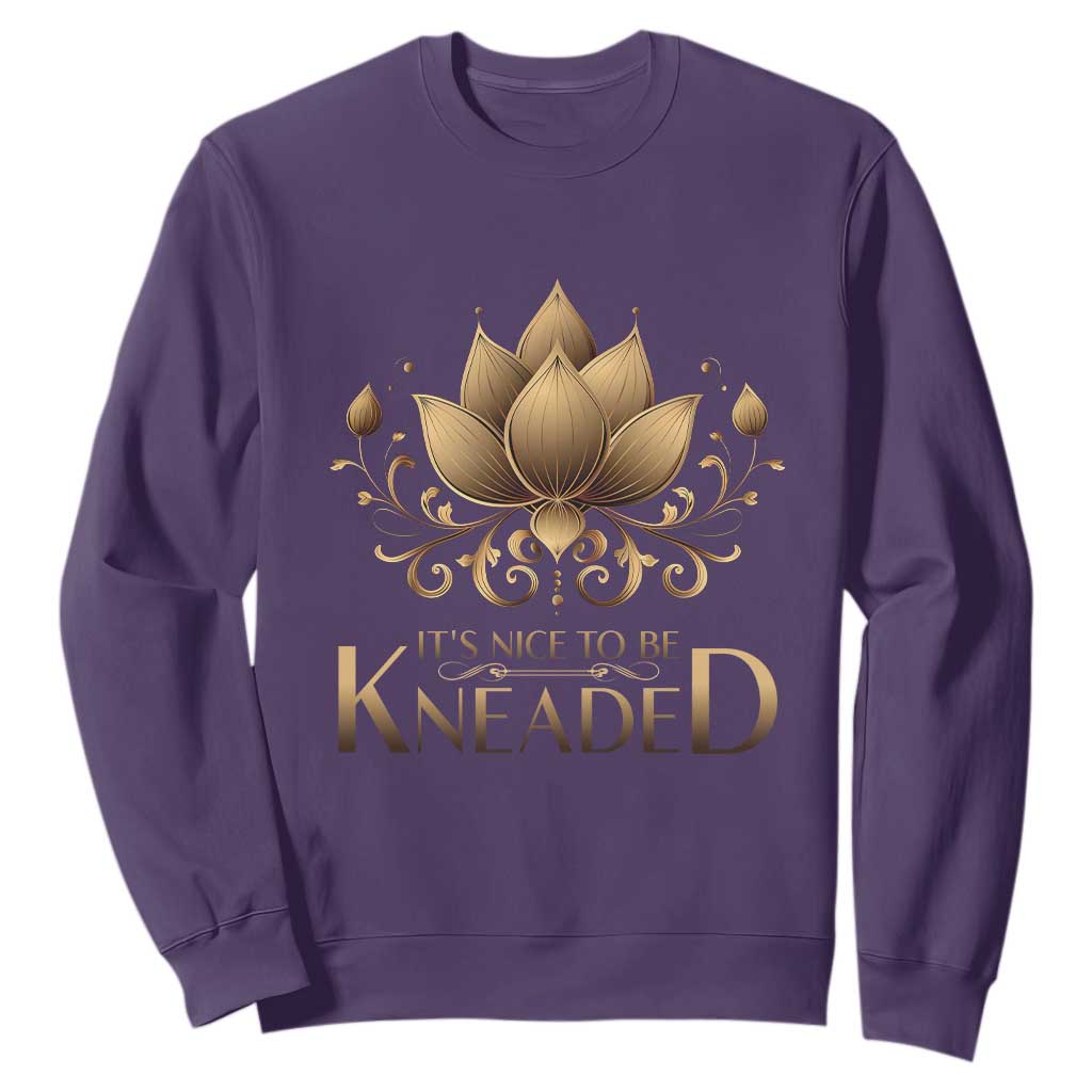 Massage Therapy Sweatshirt Nice to be Kneaded TS09 Purple Print Your Wear
