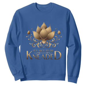 Massage Therapy Sweatshirt Nice to be Kneaded TS09 Royal Blue Print Your Wear