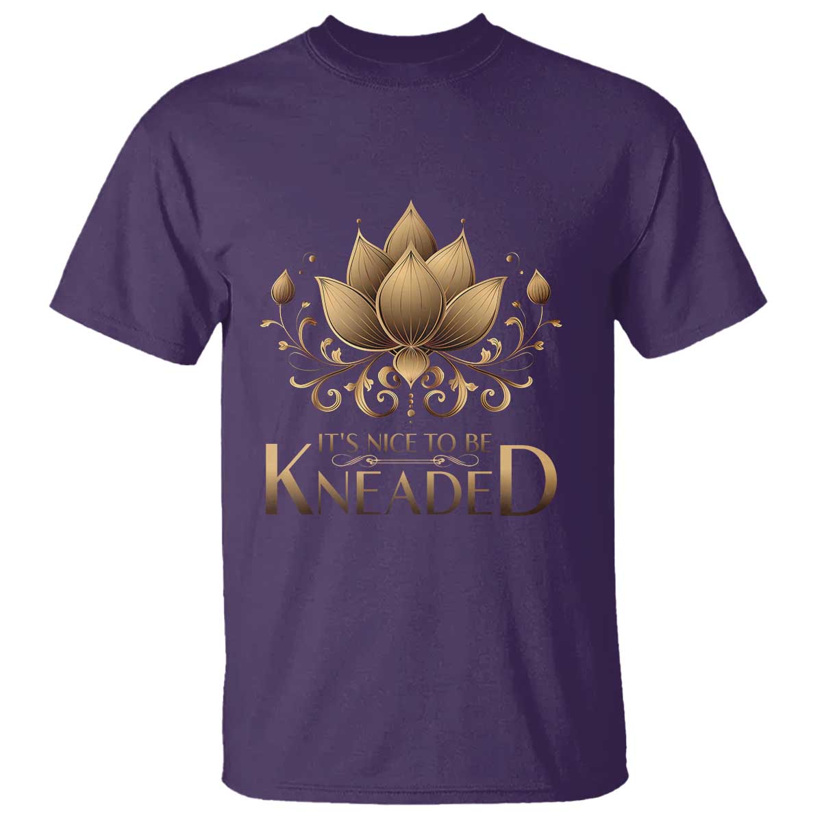 Massage Therapy T Shirt Nice to be Kneaded TS09 Purple Print Your Wear