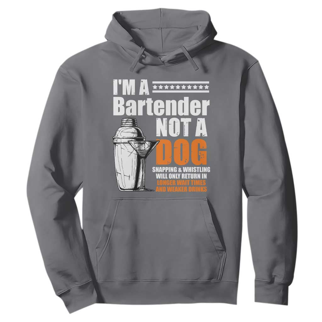 I'm A Bartender Not A Dog Hoodie TS09 Charcoal Print Your Wear